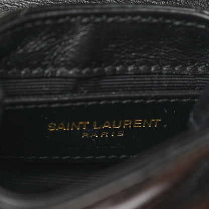 Saint Laurent Calfskin Y Quilted Monogram Loulou AirPods Crossbody Case Black 7 of 10
