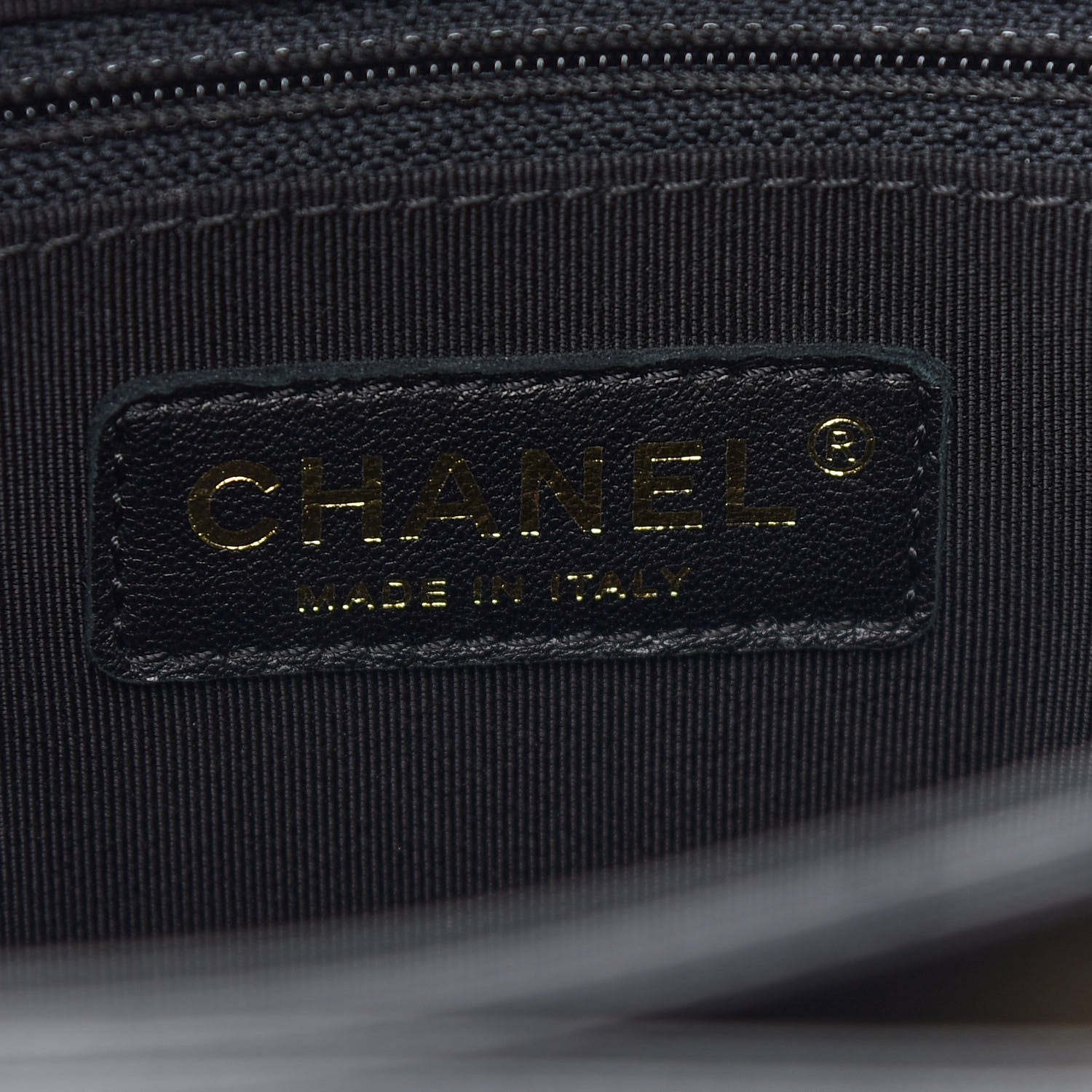 Chanel Calfskin Stitched Large Chevron Chic Shopping Bag Black 6 of 9