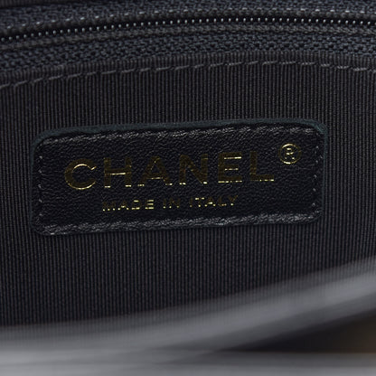 Chanel Calfskin Stitched Large Chevron Chic Shopping Bag Black 6 of 9