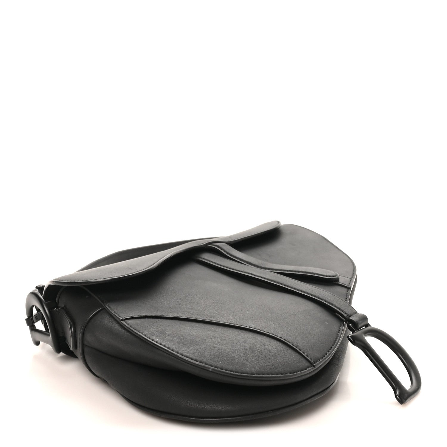 Christian Dior Ultra Matte Calfskin Saddle Bag Black 4 of 10