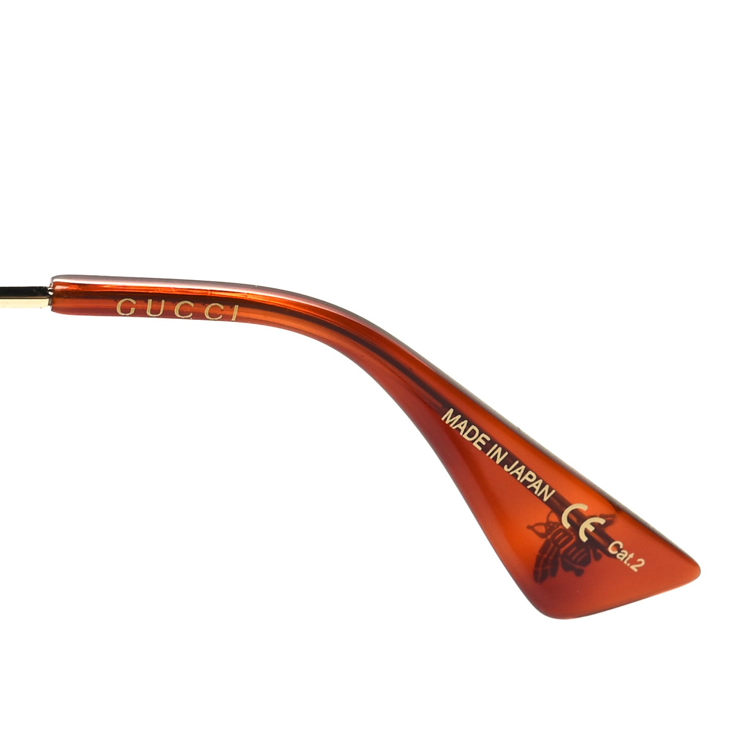 Gucci Round Frame Sunglasses GG0061S Gold Blue 5 of 7