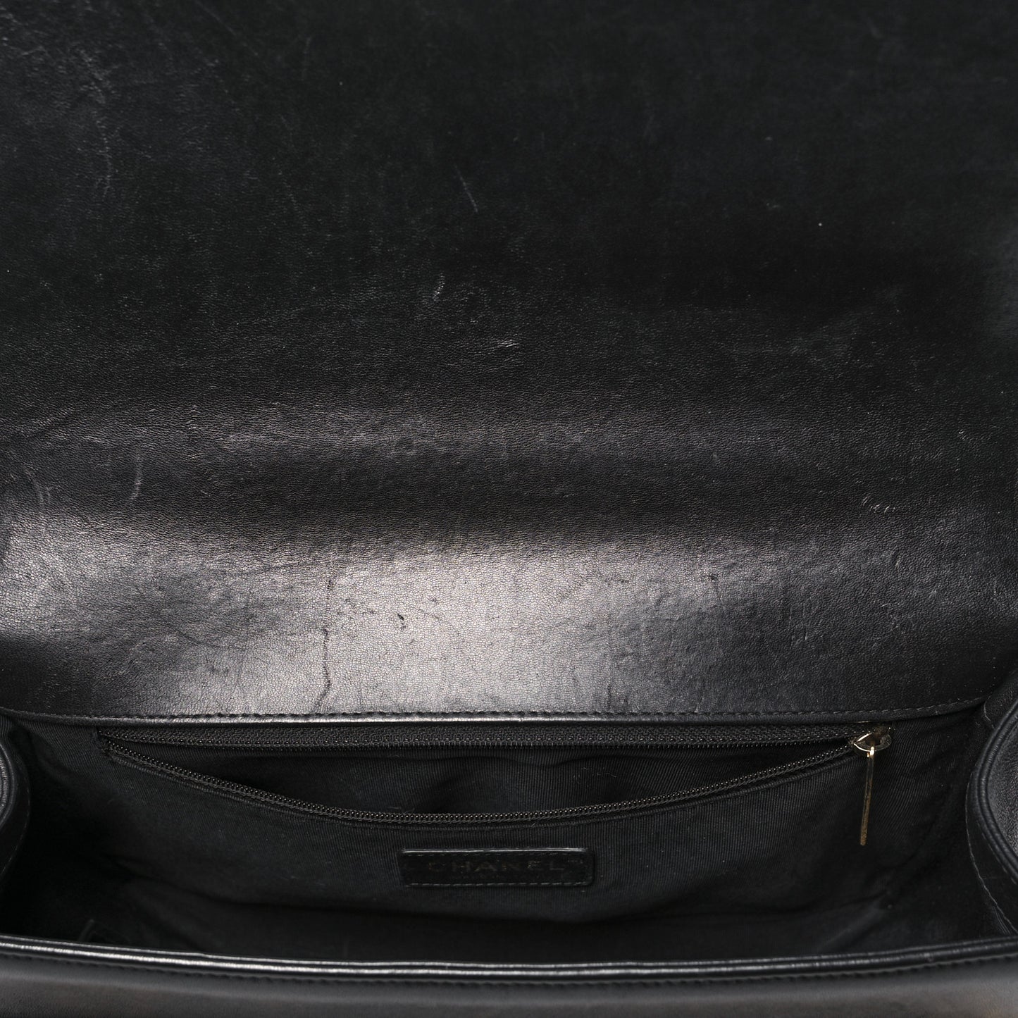 Lambskin Quilted New Medium Boy Flap Black