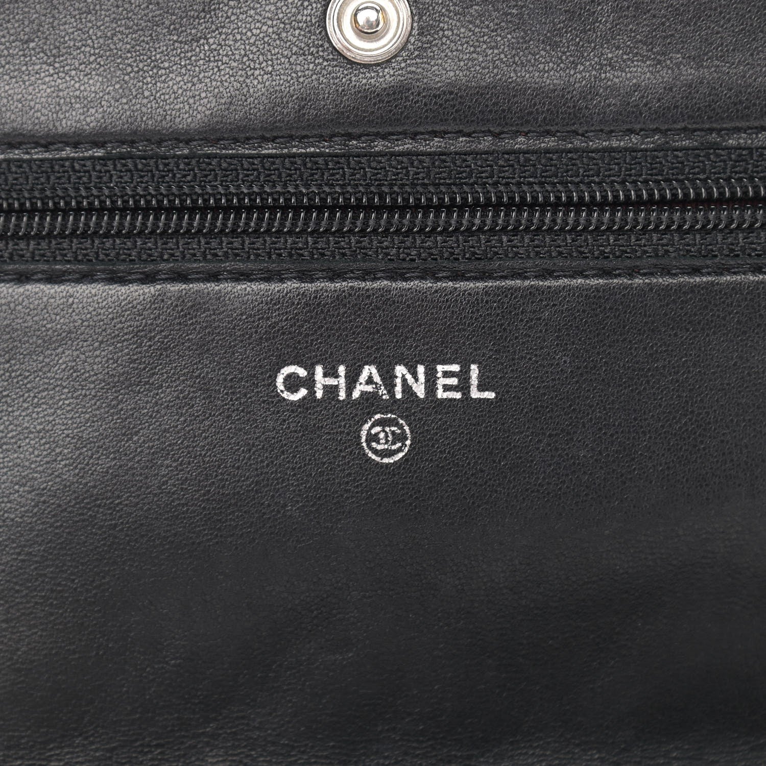 Chanel Lambskin Quilted Wallet On Chain WOC Black 6 of 12