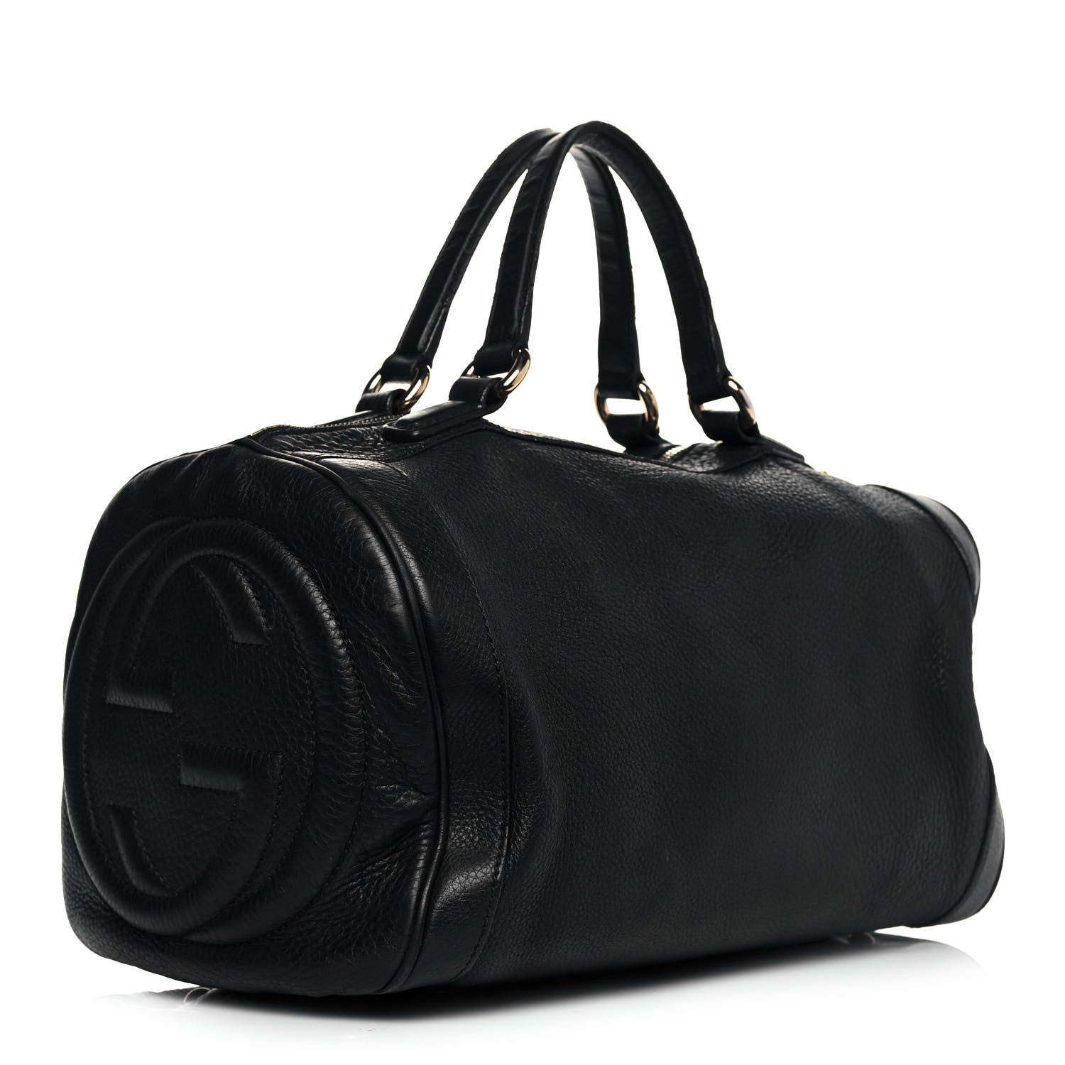 Gucci Pebbled Calfskin Medium Soho Boston Black 3 of 17