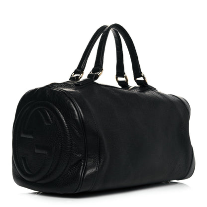 Gucci Pebbled Calfskin Medium Soho Boston Black 3 of 17