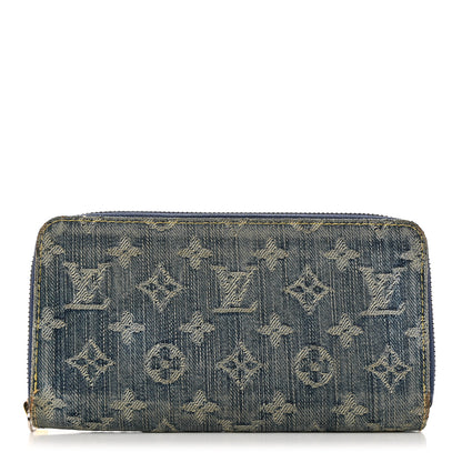 Louis Vuitton Monogram Denim Zippy Wallet Blue 1 of 12