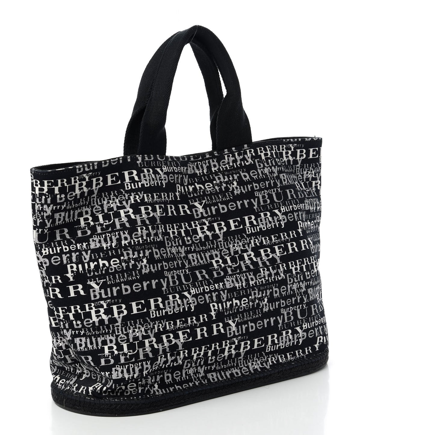 Canvas Logo Tote Black White