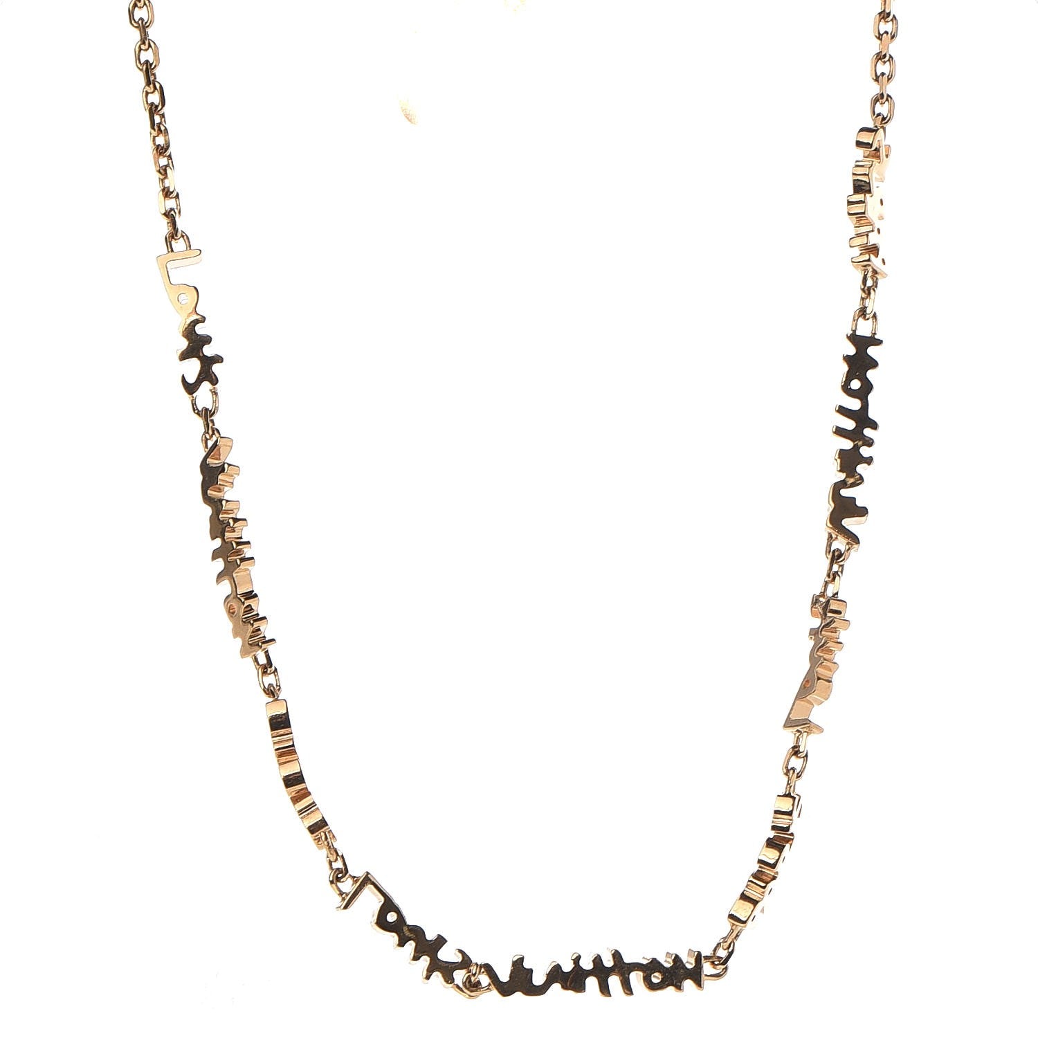 Louis Vuitton Graffiti PM Necklace Gold 1 of 6