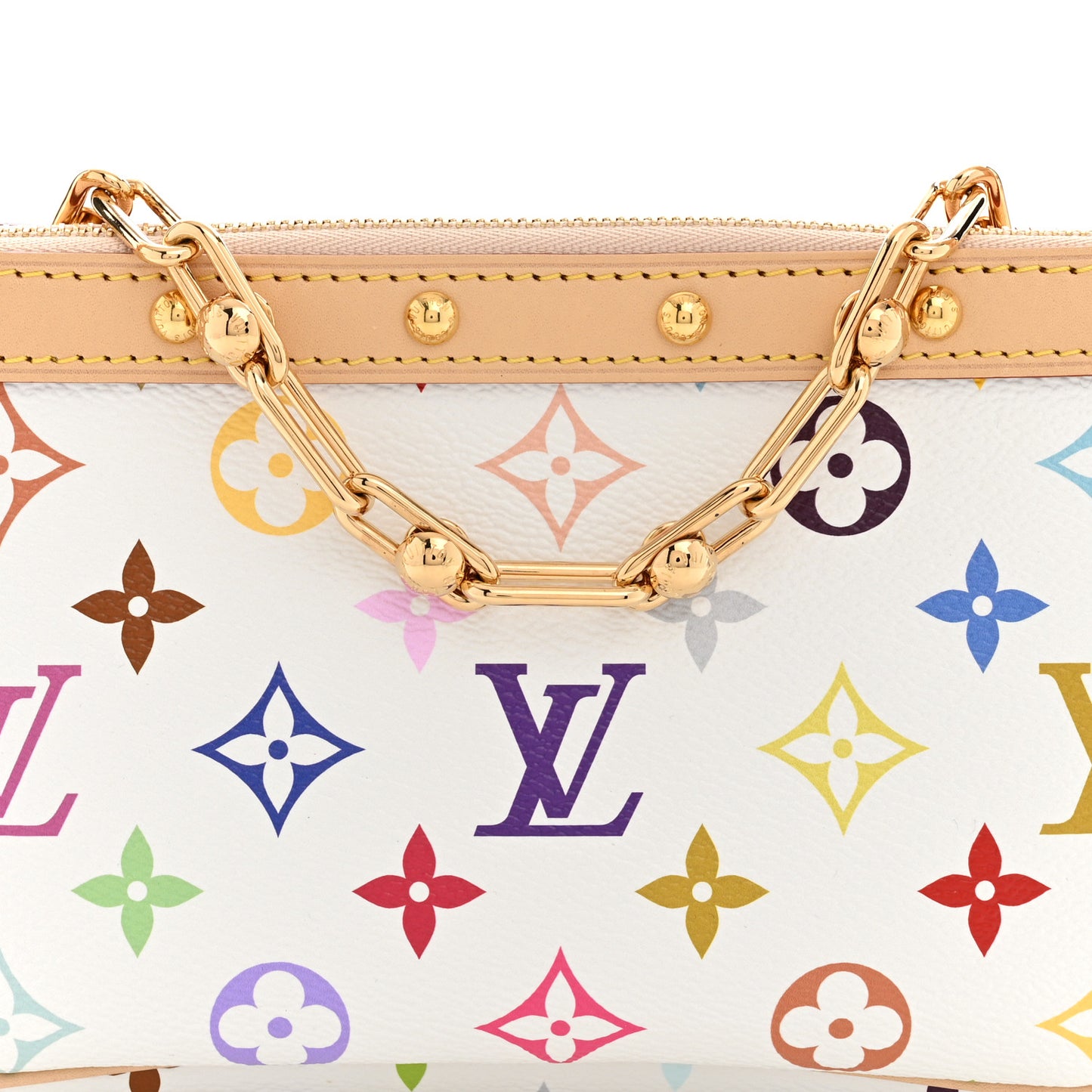 LV X TM Monogram Multicolor Pochette Accessories White