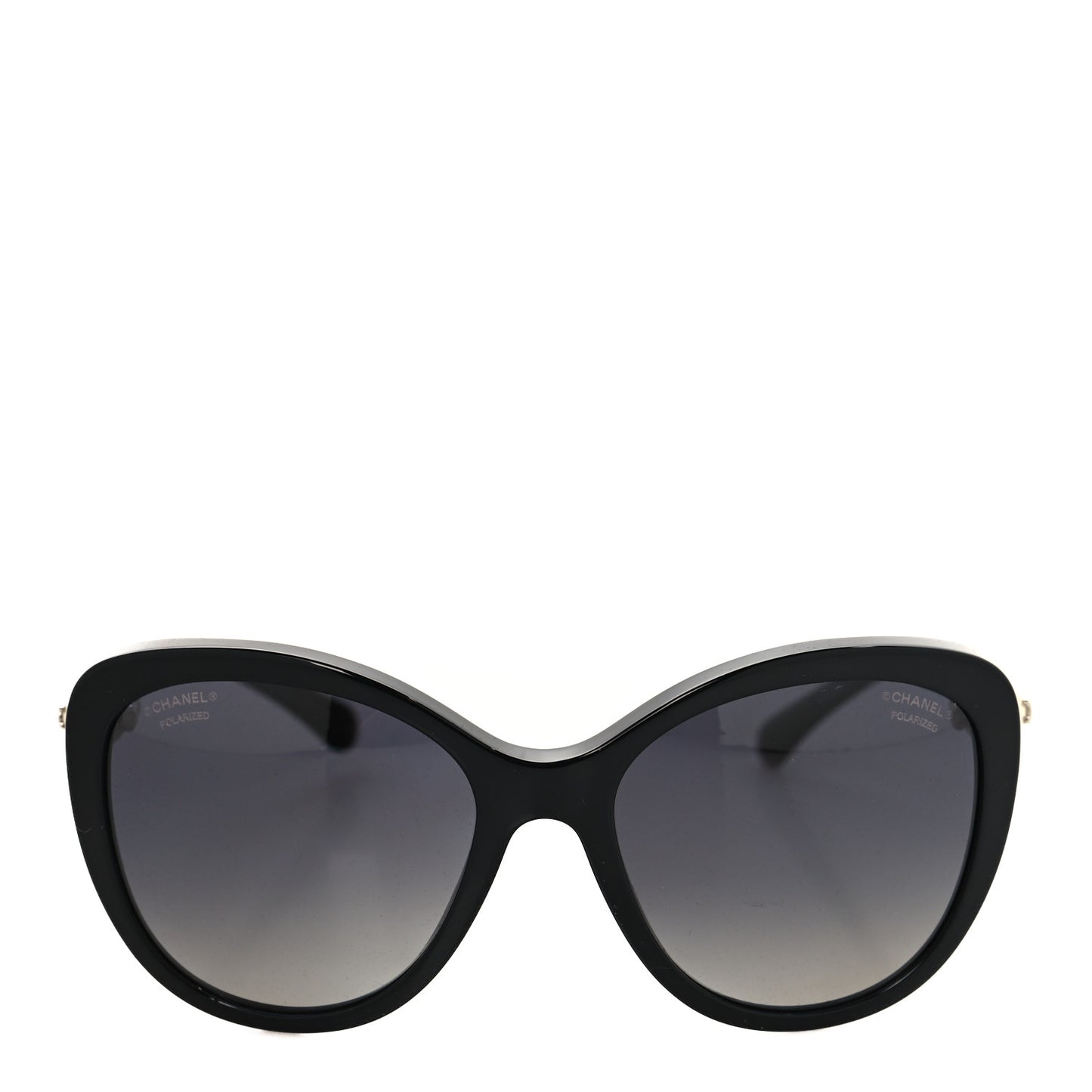 Acetate Pearl Polarized Winter Butterfly Sunglasses 5338-H-A Black