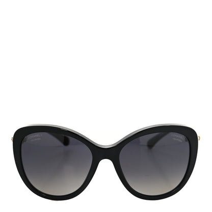 Chanel Acetate Pearl Polarized Winter Butterfly Sunglasses 5338-H-A Black 2 of 7