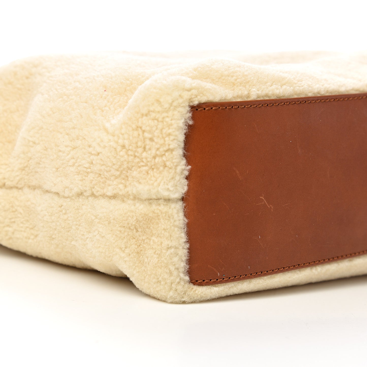 Shearling East West Tote Natural