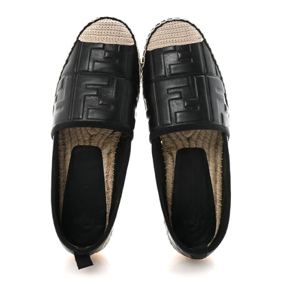 Fendi Nappa FF Embossed Espadrilles 38 Black 2 of 9