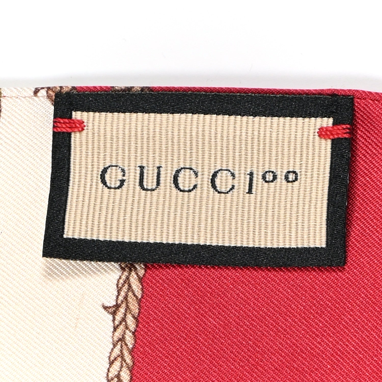 Gucci Silk Twill Lady Mix Long Scarf Red Pink 3 of 8