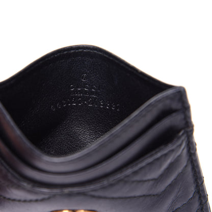 Gucci Calfskin Matelasse GG Marmont Card Holder Black 6 of 9