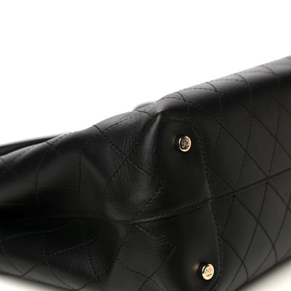 Chanel Calfskin Large Serial Shopper Tote Black 8 of 11