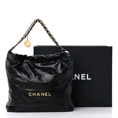 Chanel Shiny Calfskin Quilted Chanel 22 Black 11 of 11