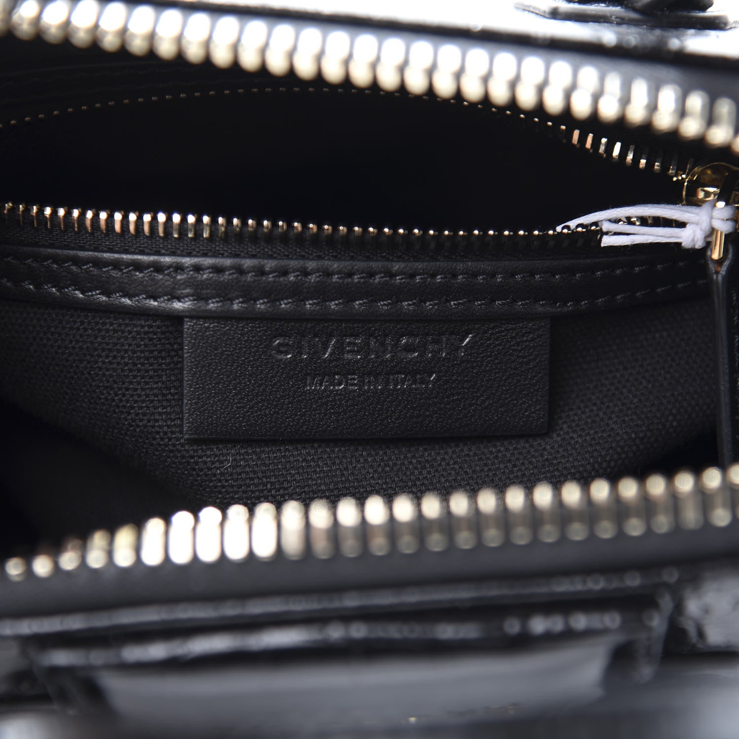Givenchy Calfskin Crocodile Embossed Mini Antigona Black 6 of 10