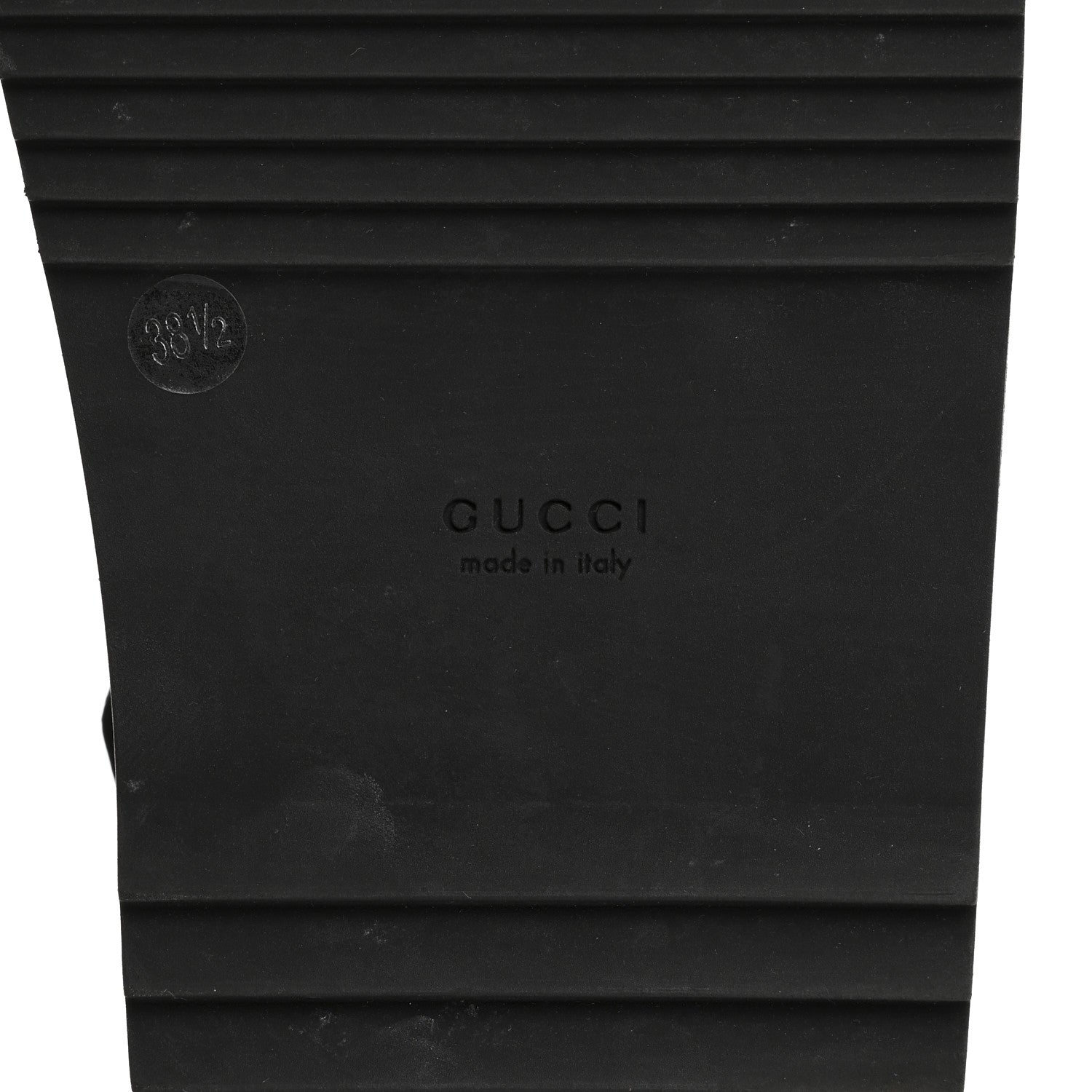 Gucci Logo Calfskin Slingback Sandals 38.5 Black 8 of 10