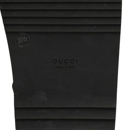 Gucci Logo Calfskin Slingback Sandals 38.5 Black 8 of 10