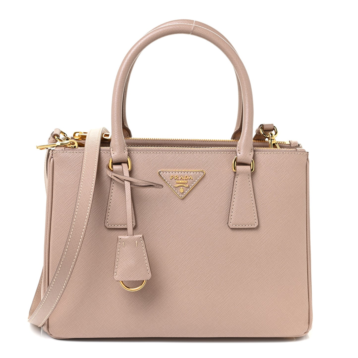 Saffiano Small Galleria Double Zip Tote Cammeo