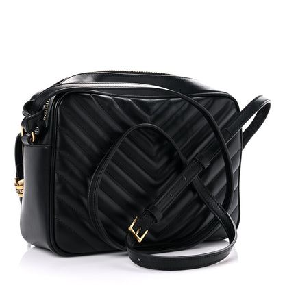 Saint Laurent Calfskin Matelasse Monogram Lou Camera Bag Black 3 of 11