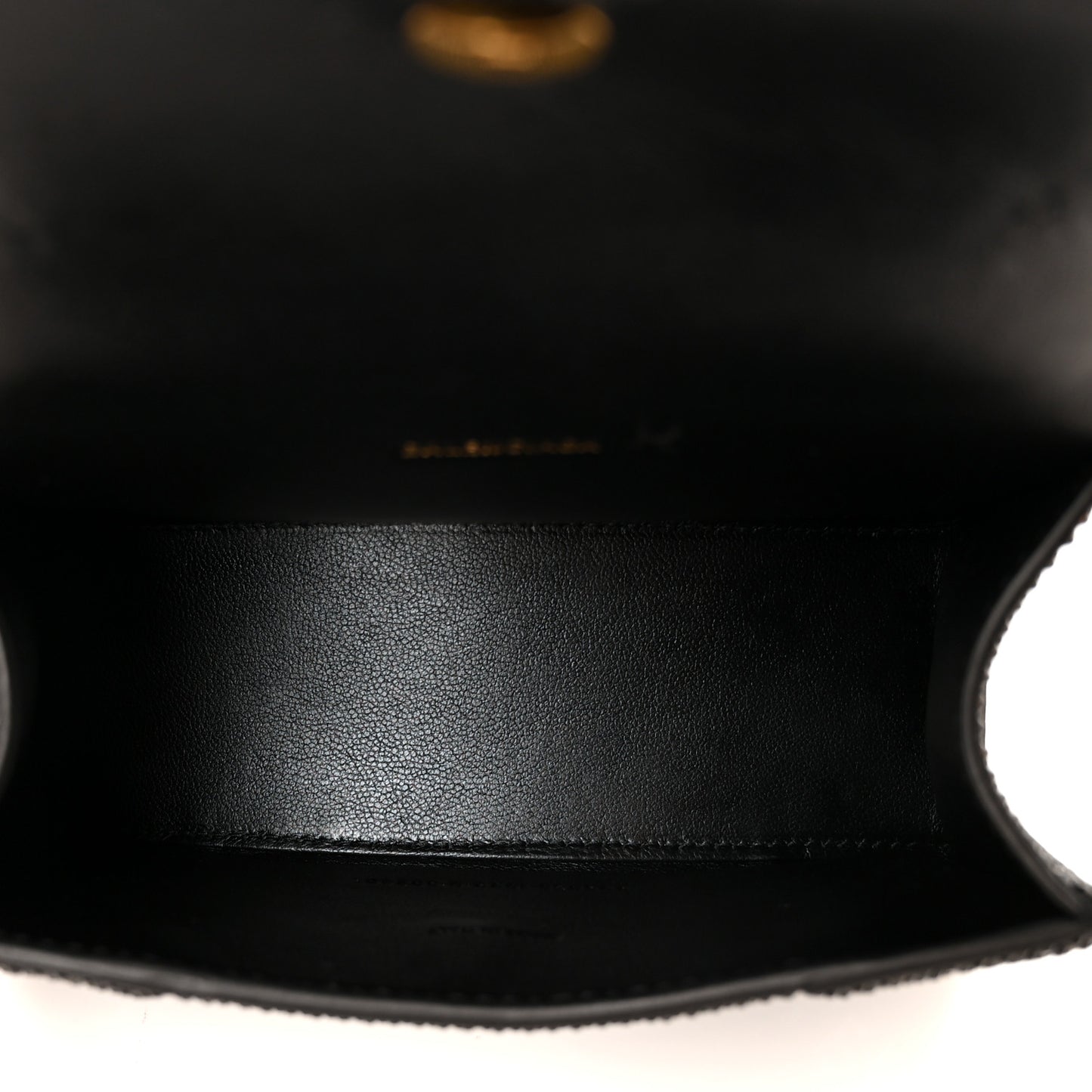 Strass Suede Allover Logo Hourglass Top Handle Bag XS with Chain Black White