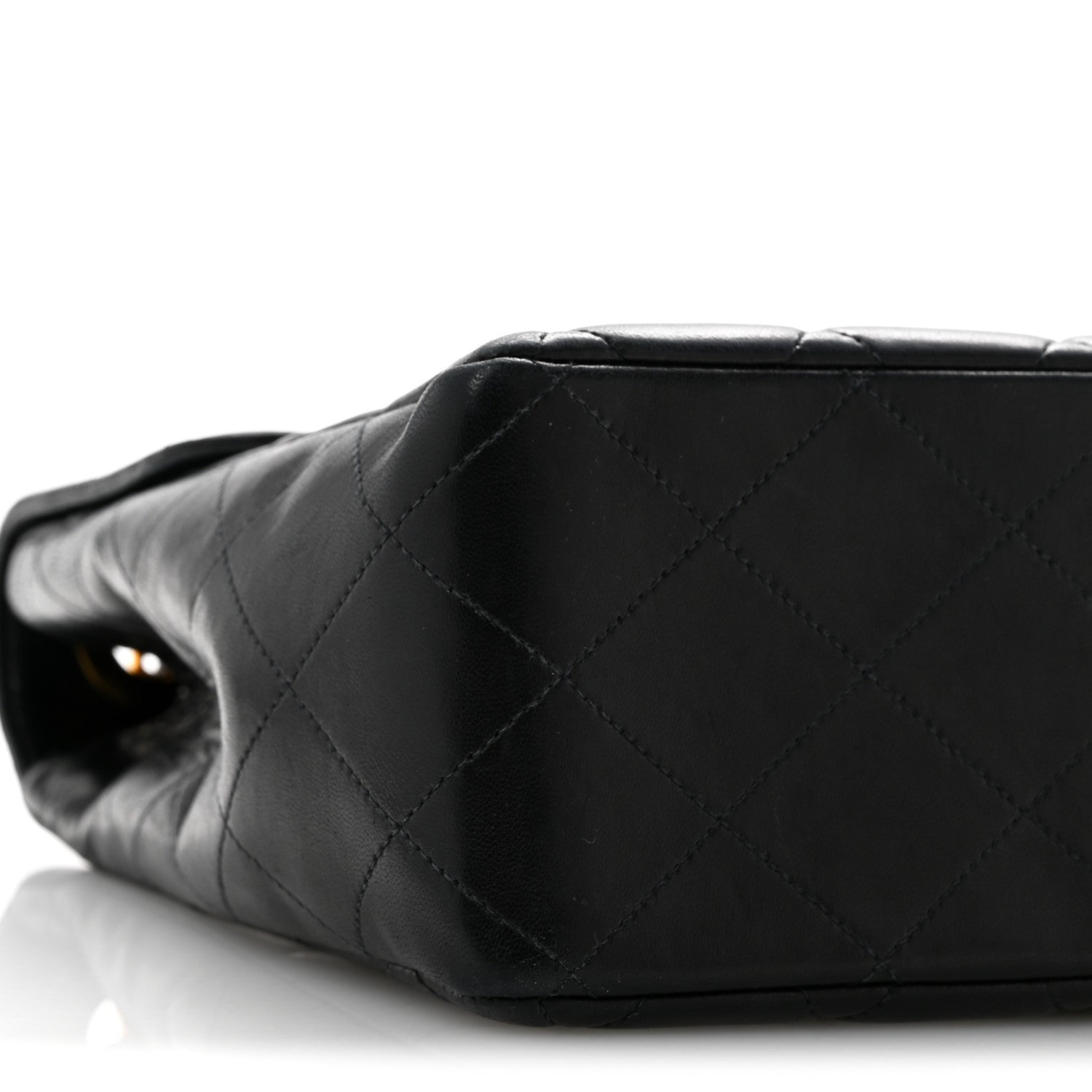 Chanel Lambskin Quilted XL Jumbo Single Flap Black 10 of 15