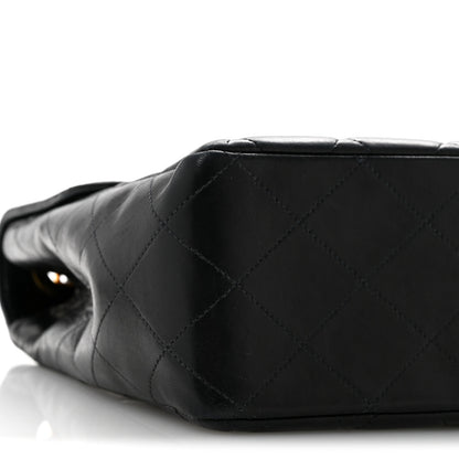 Chanel Lambskin Quilted XL Jumbo Single Flap Black 10 of 15