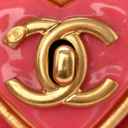 Chanel Lambskin Plexiglass Quilted Coco Love Mini Flap Pink 12 of 12