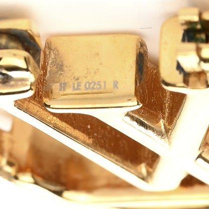 Louis Vuitton Metal Small Louise Hoop Earrings Gold 4 of 4