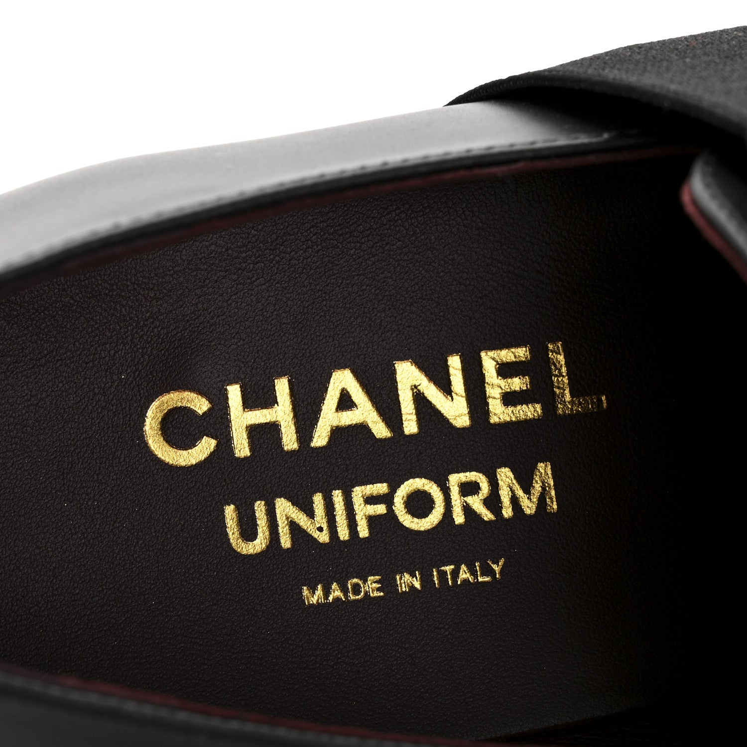 Chanel Calfskin Elastic Lace Up Cap Toe CC Loafers 37.5 Black 8 of 9