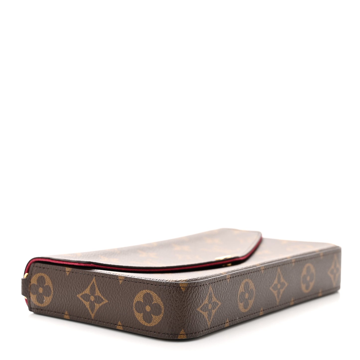 Monogram Pochette Felicie Chain Wallet Fuchsia