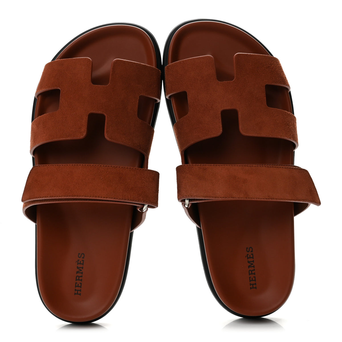 Suede Goatskin Womens Chypre Sandals 38.5 Marron Muscovado