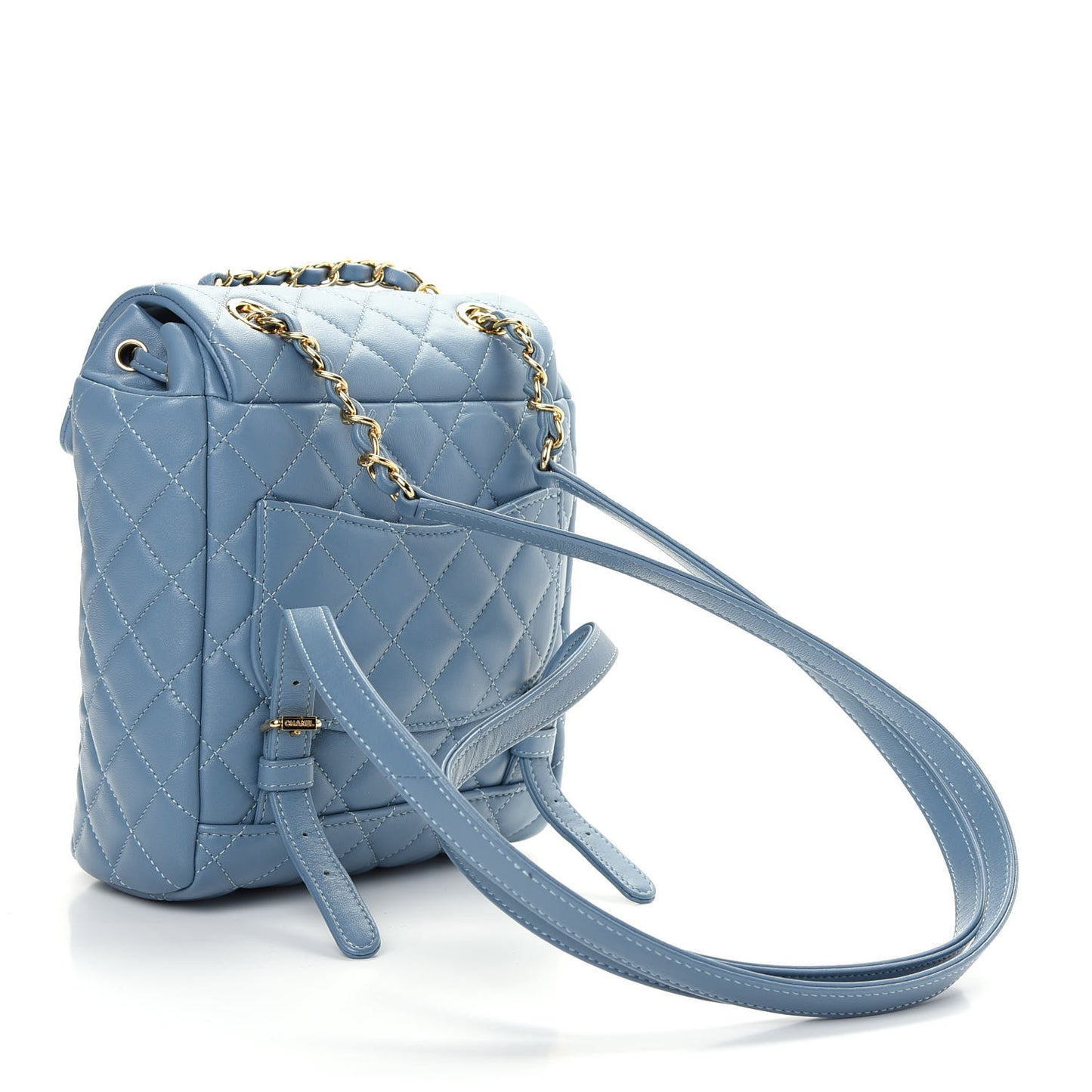 Calfskin Quilted Mini Urban Spirit Backpack Light Blue
