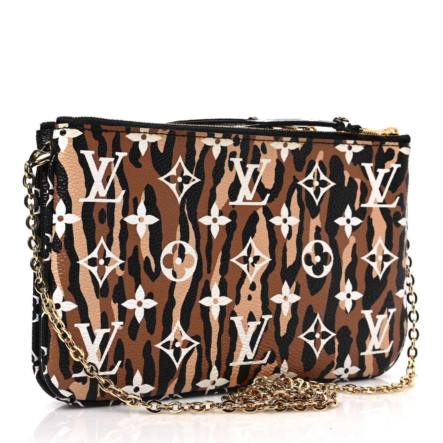 Louis Vuitton Monogram Giant Jungle Pochette Double Zip Black 3 of 7