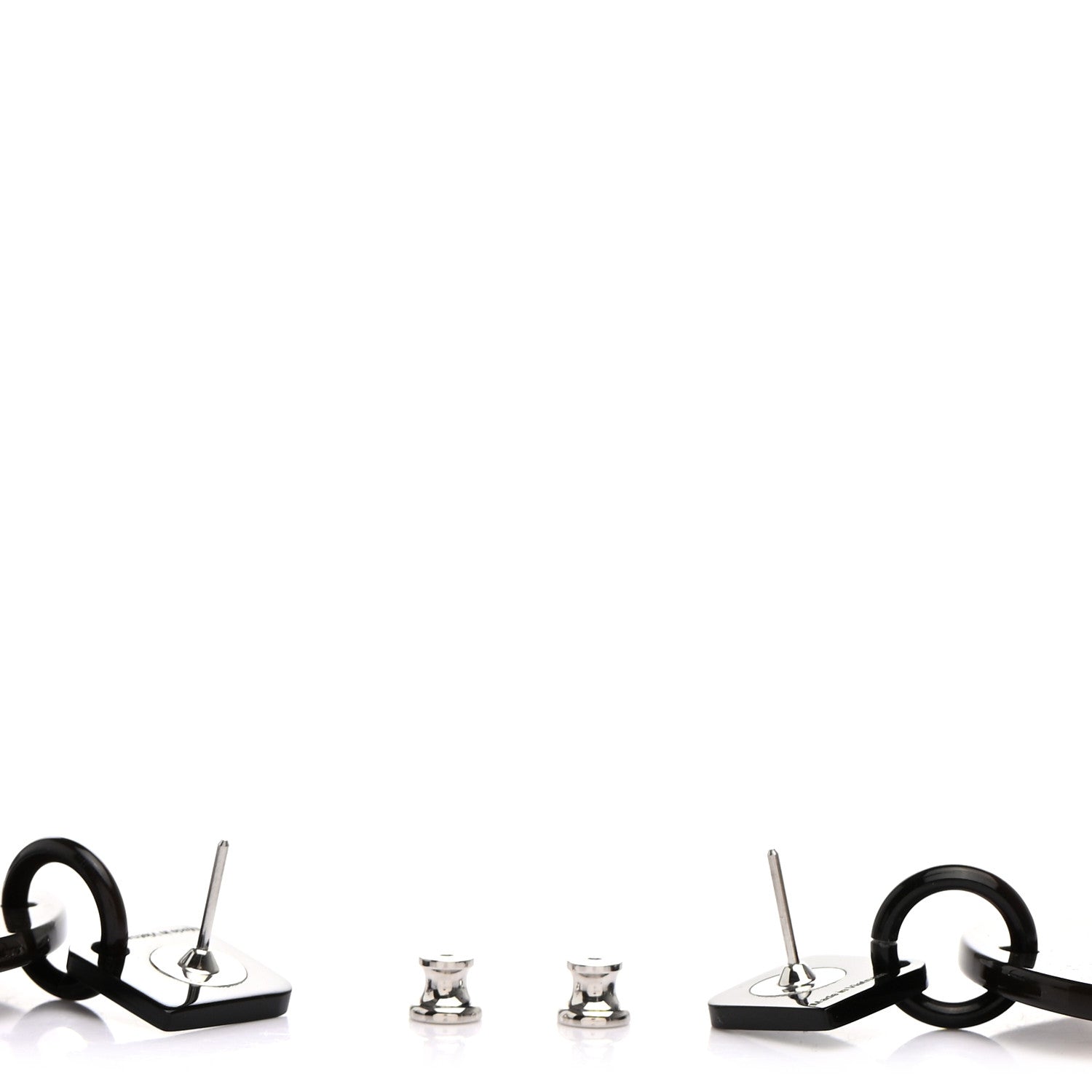 Hermes Buffalo Horn Isthme Earrings Black 3 of 6