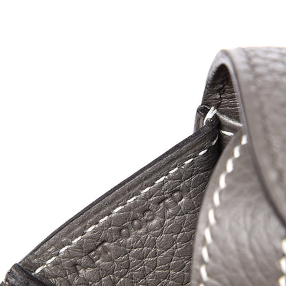 Hermes Taurillon Clemence Halzan 31 Etain 8 of 10