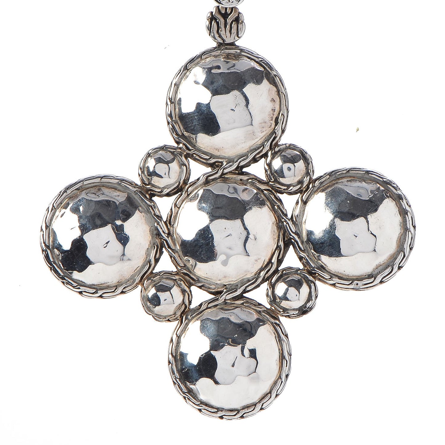 Sterling Silver 22K Gold Palu Cross Pendant Necklace
