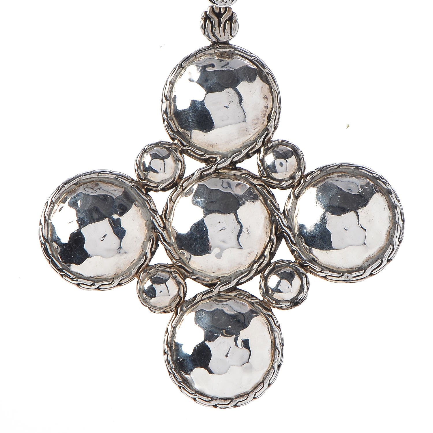 John Hardy Sterling Silver 22K Gold Palu Cross Pendant Necklace 4 of 9