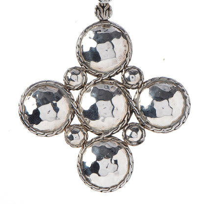 John Hardy Sterling Silver 22K Gold Palu Cross Pendant Necklace 4 of 9