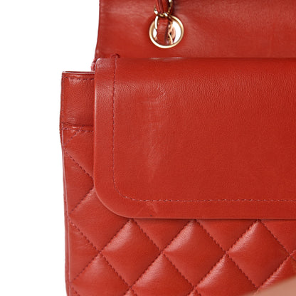 Chanel Lambskin Quilted Medium Double Flap Red 8 of 22