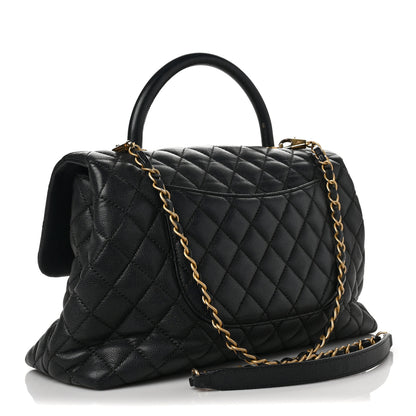 Chanel Caviar Quilted Medium Coco Handle Flap Black 3 of 8