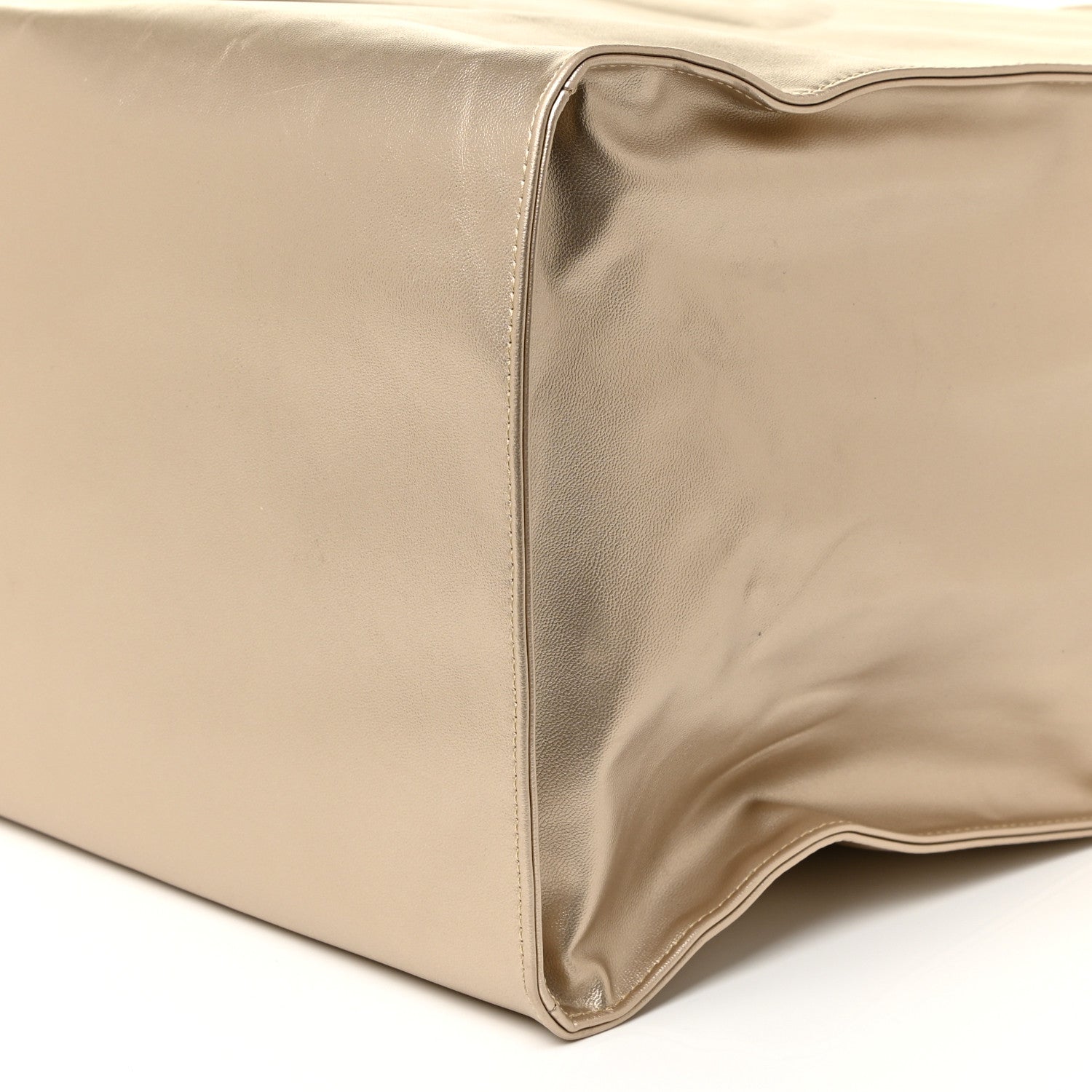 Telfar Metallic Vegan Leather Large Shopping Bag Gold 9 of 22