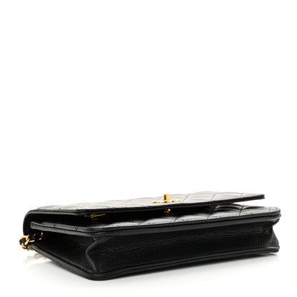 Chanel Caviar Quilted CC Turnlock Wallet On Chain WOC Black 4 of 13