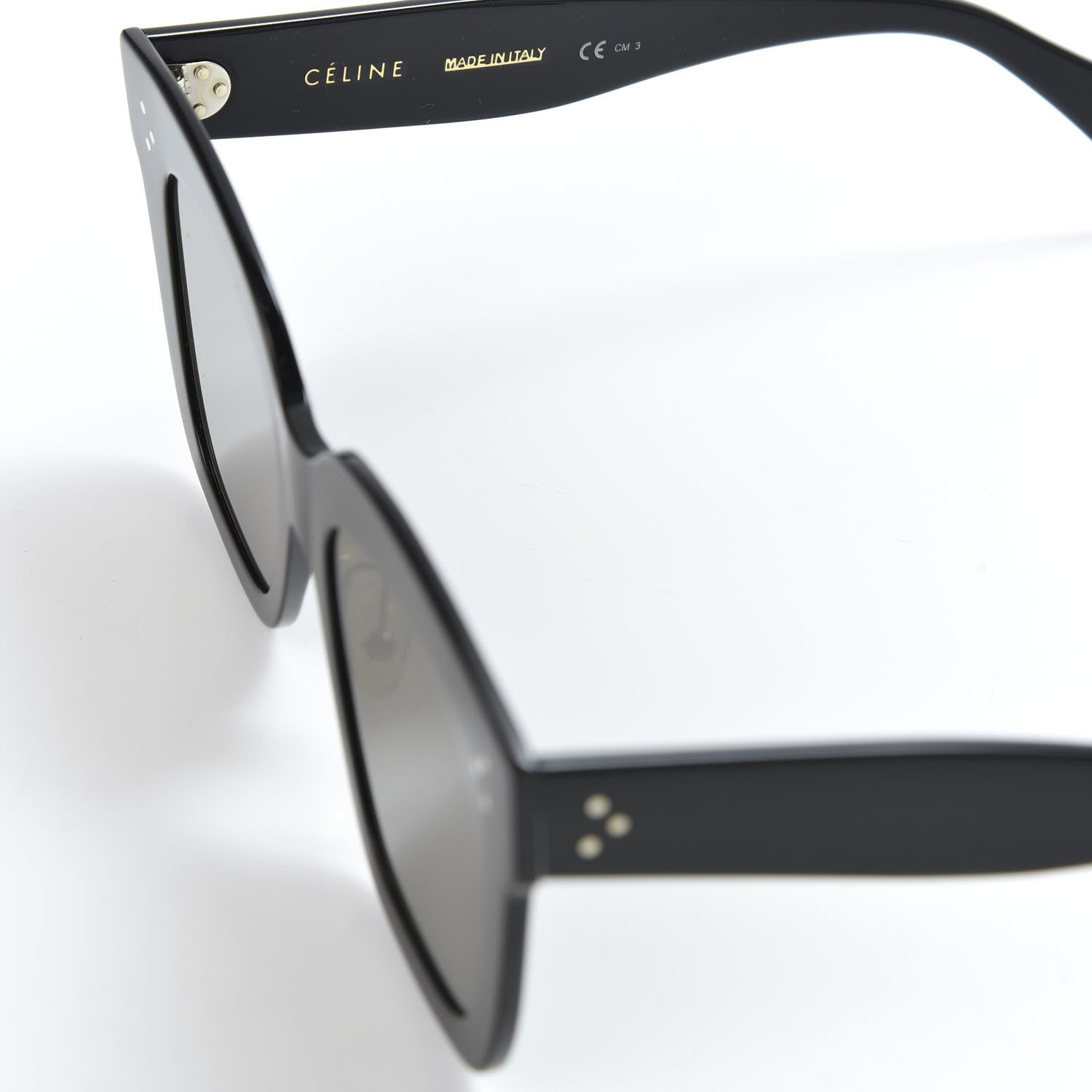 Celine Acetate Kim Sunglasses CL 41444/S Black 5 of 7