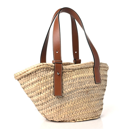 Loewe Raffia Small Basket Tote Bag Natural Tan 3 of 11