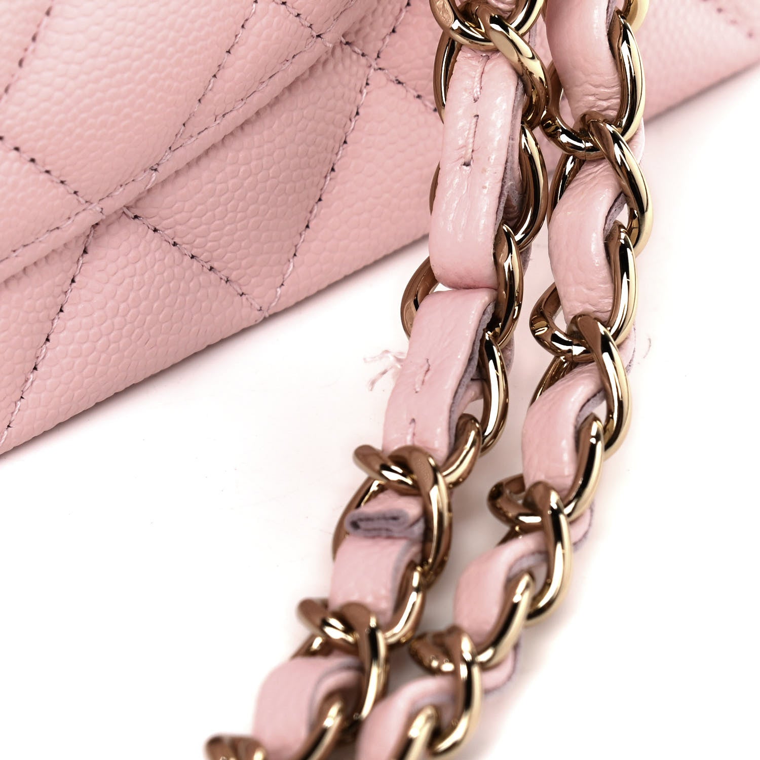 Chanel Caviar Quilted Medium Double Flap Light Pink 9 of 12