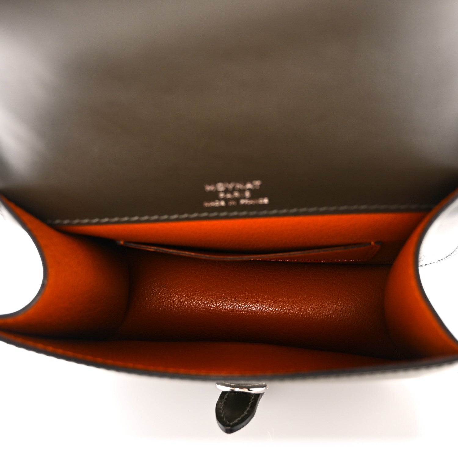 Moynat Box Calfskin Sac Mignon Kaki 5 of 9
