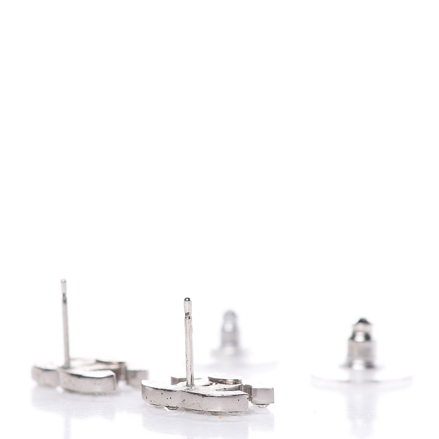 Crystal CC Earrings Silver
